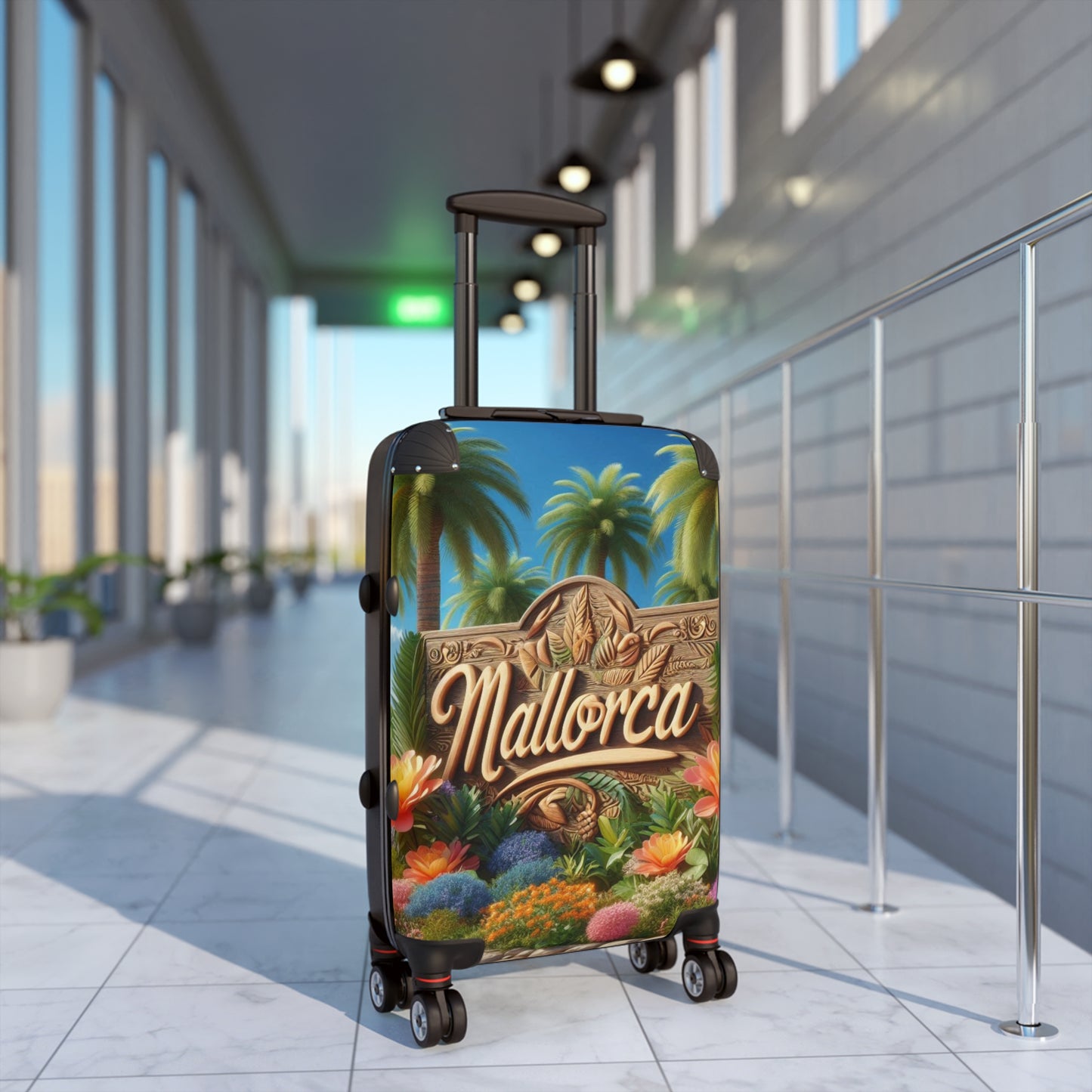 Mallorca Floral Travel Suitcase - Stylish Luggage for Adventurers