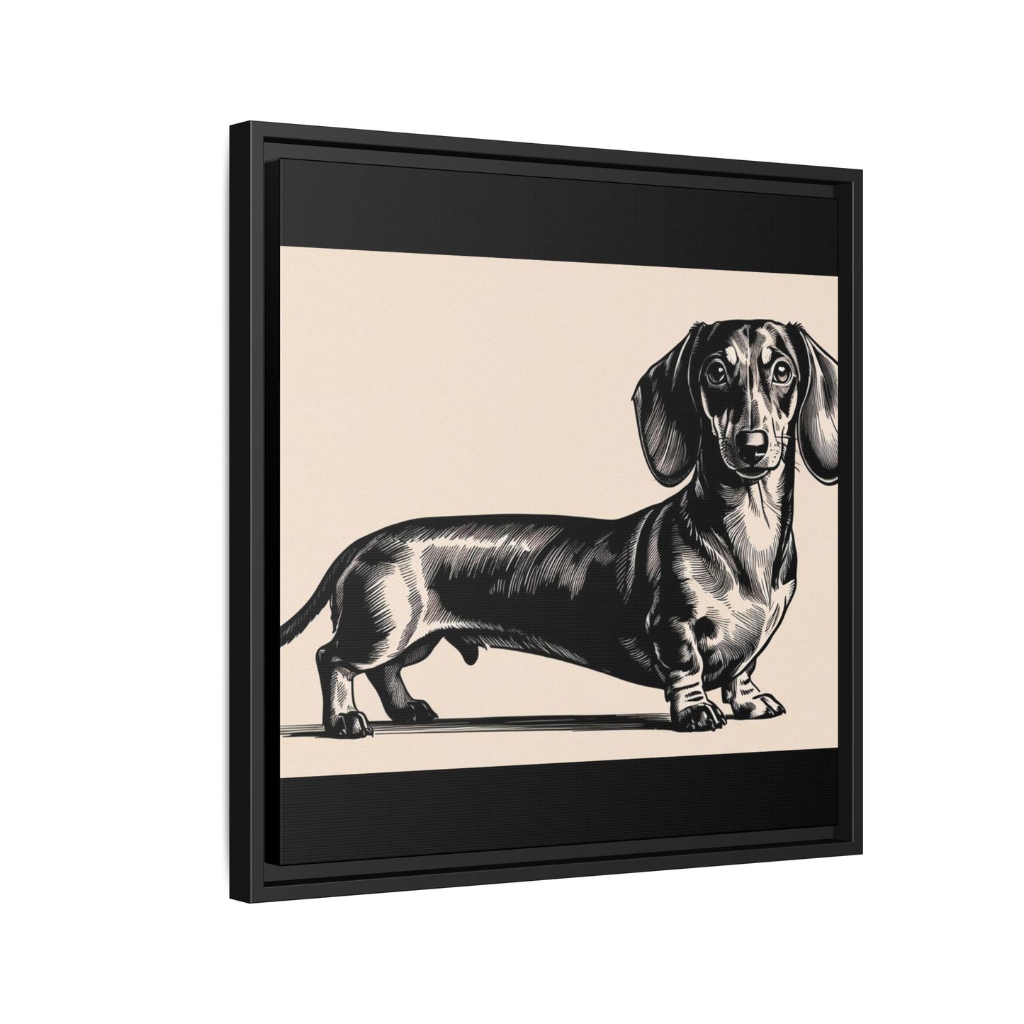 Dachshund Art Print - Charming Framed Canvas Decor for Dog Lovers