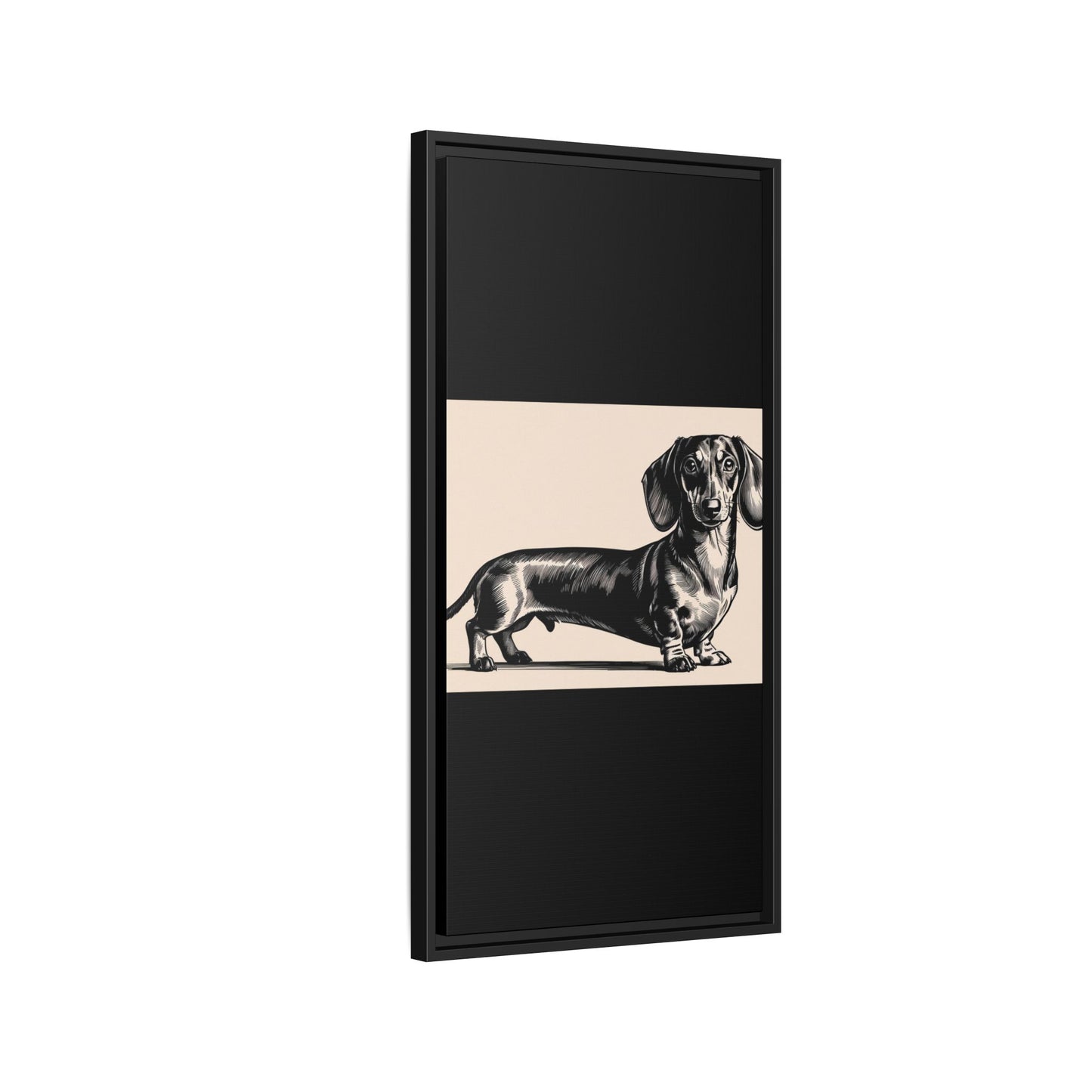 Dachshund Art Print - Charming Framed Canvas Decor for Dog Lovers