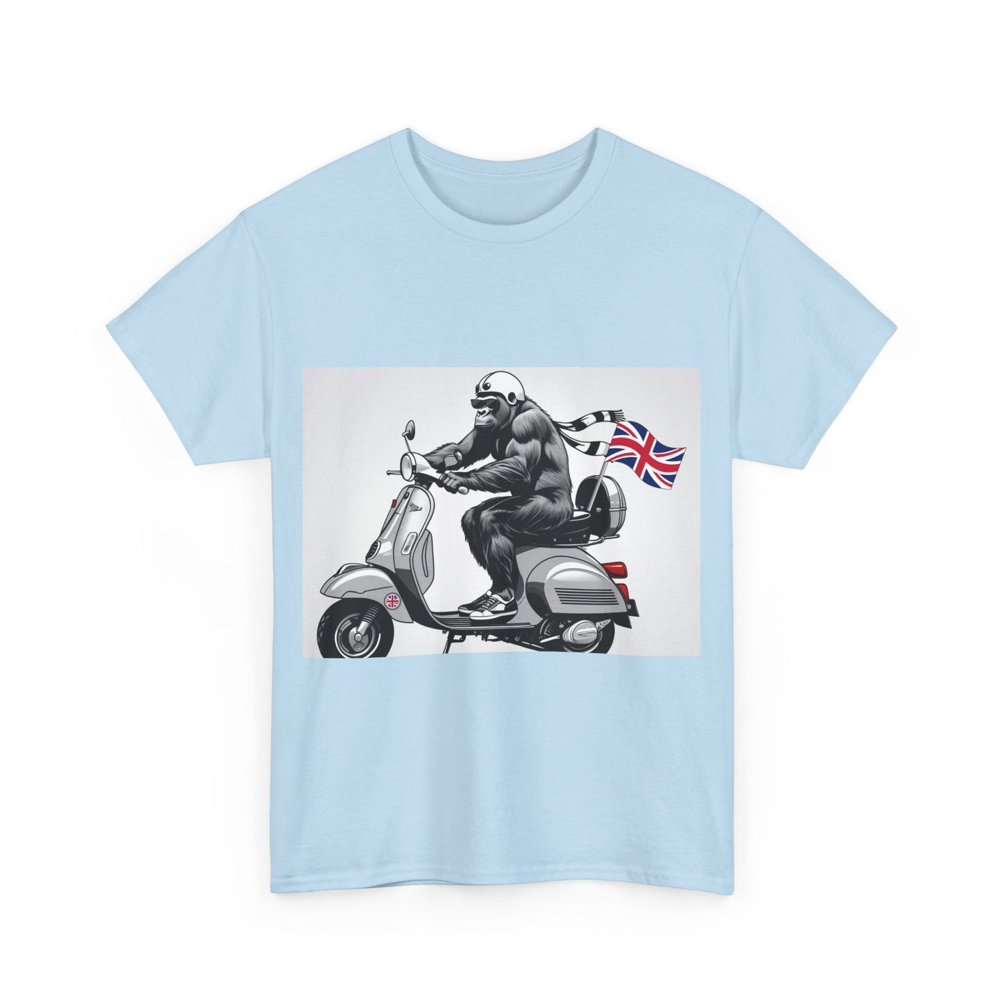 Cool Gorilla Scooter Tee, Unisex Graphic Tee, Fun Animal T-Shirt, Unique Gift for Him, Casual Summer Shirt, Motorcycle Enthusiast Apparel