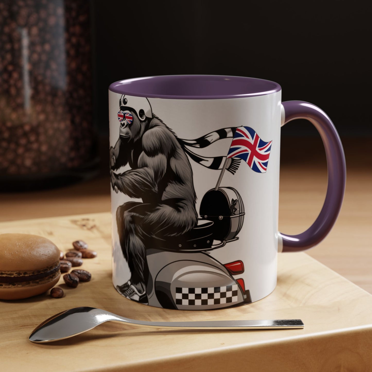 Cool Gorilla Scooter Mug - Fun Coffee Cup for Animal Lovers, Gift for Birthdays, Cool Caffeine Fix, Unique Decor
