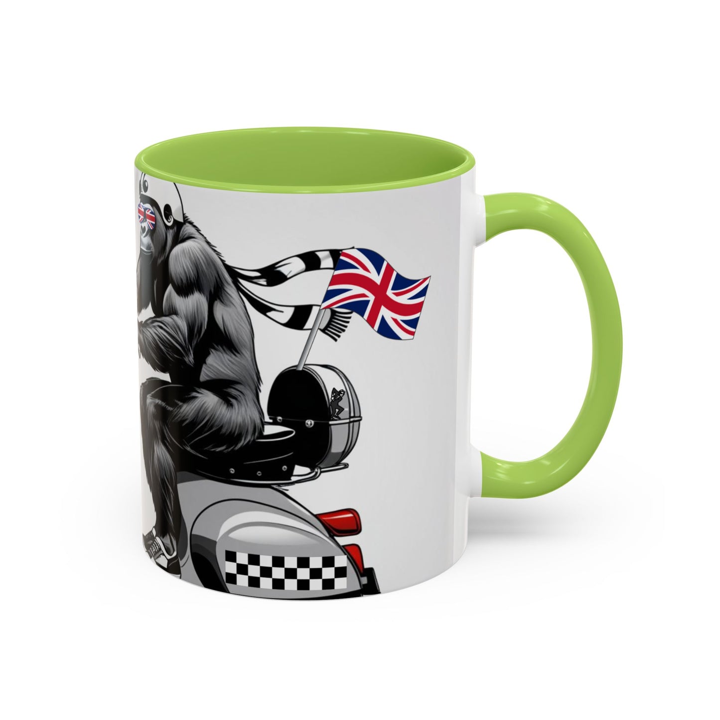 Cool Gorilla Scooter Mug - Fun Coffee Cup for Animal Lovers, Gift for Birthdays, Cool Caffeine Fix, Unique Decor