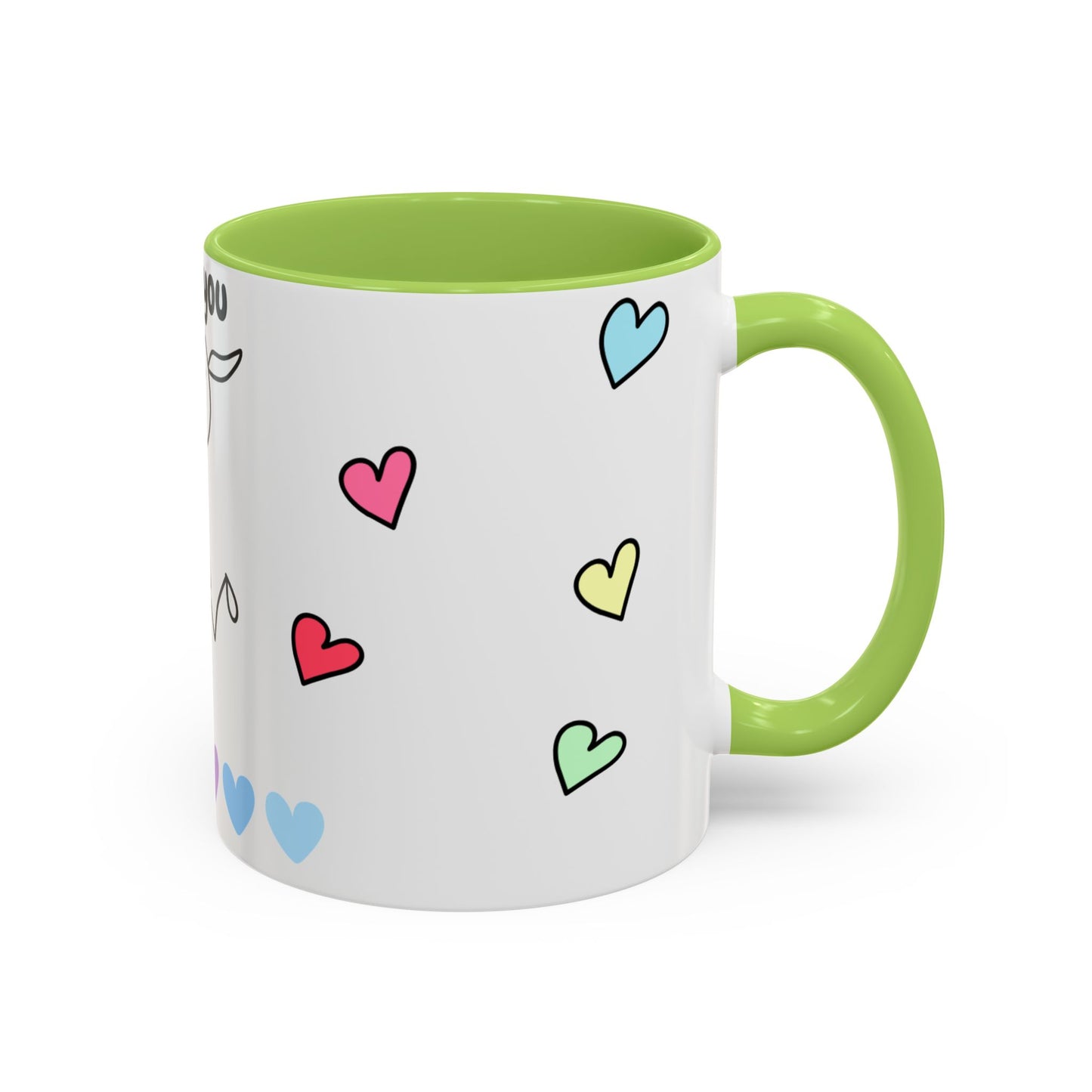Heartfelt Miss You Accent Coffee Mug, Cute Gift for Friends, Personalized Coffee Cup, Thoughtful Gift for Loved Ones, Cheerful Home Decor