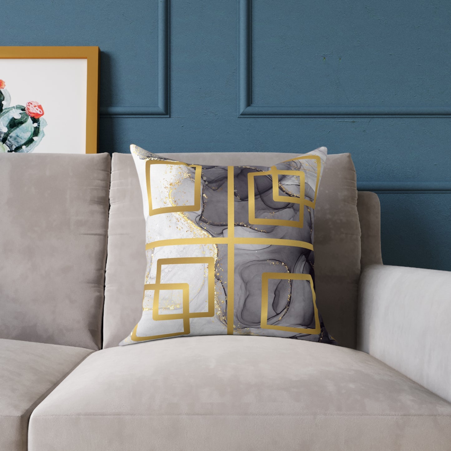 Elegant Geometric Canvas Pillow | Modern Decor, Sofa Cushion, Gift for Home, Interior Design, Minimalist Style