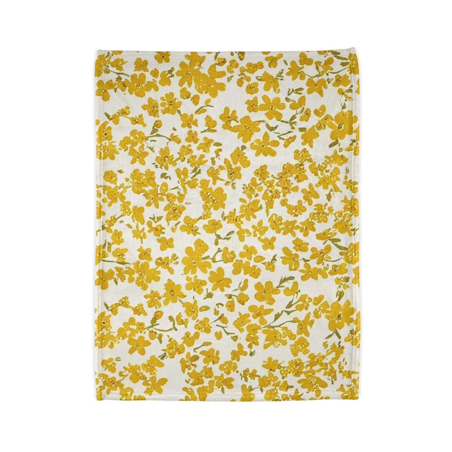 Bright Floral Soft Polyester Blanket - Cozy Spring Vibes for Home Decor