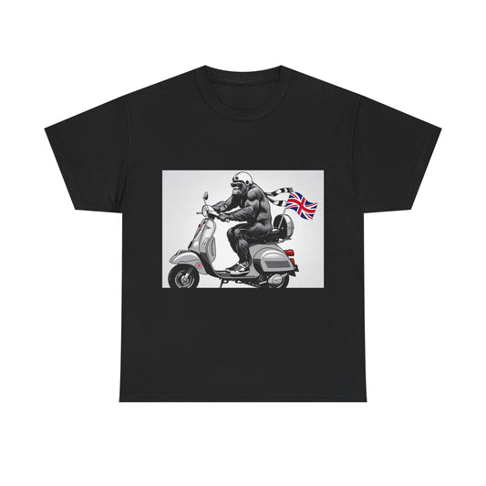 Cool Gorilla Scooter Tee, Unisex Graphic Tee, Fun Animal T-Shirt, Unique Gift for Him, Casual Summer Shirt, Motorcycle Enthusiast Apparel