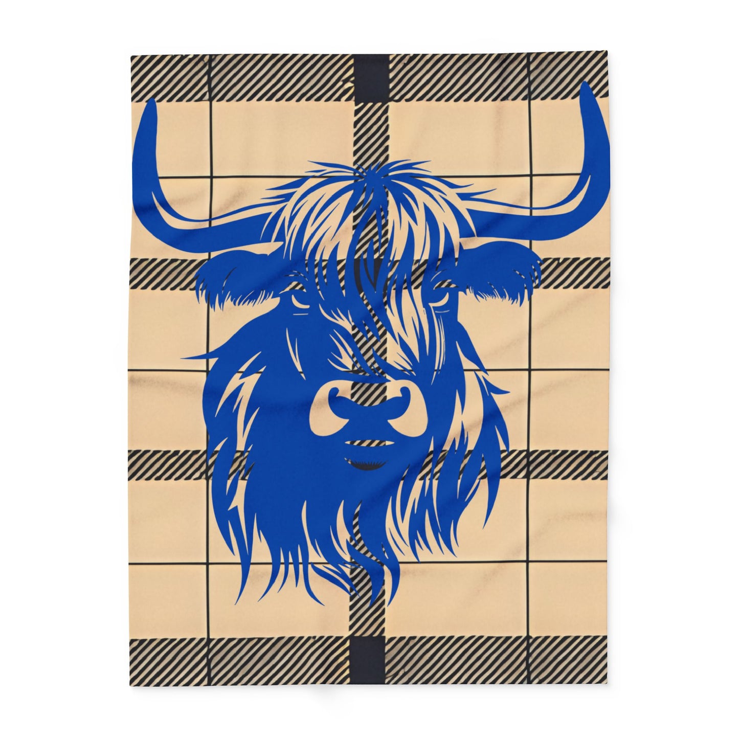 Cozy Highland Cow Fleece Blanket - Warm Blanket, Home Decor, Gift for Cow Lovers, Plaid Throw Blanket, Winter Essentials