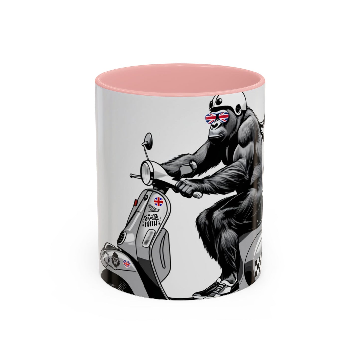 Cool Gorilla Scooter Mug - Fun Coffee Cup for Animal Lovers, Gift for Birthdays, Cool Caffeine Fix, Unique Decor