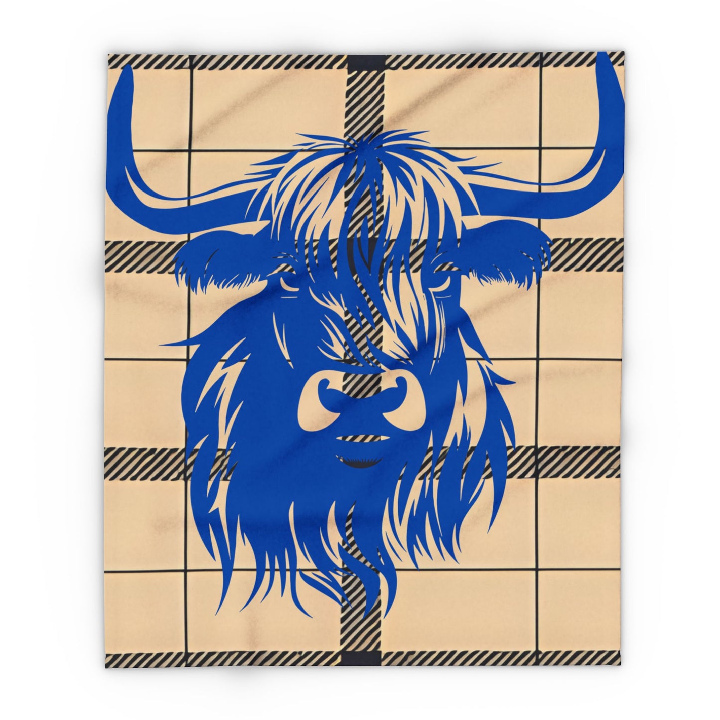 Cozy Highland Cow Fleece Blanket - Warm Blanket, Home Decor, Gift for Cow Lovers, Plaid Throw Blanket, Winter Essentials