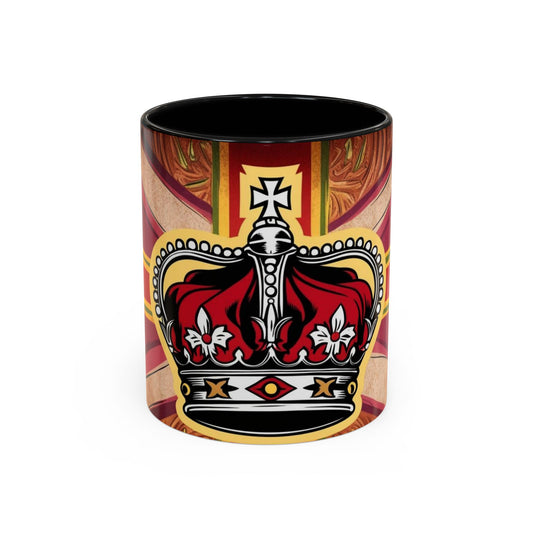 Crown Accent Coffee Mug: Royal Decor, Gift for Coffee Lovers, Unique Mug for Home, Office, Birthdays, Special Occasions, Artful Design