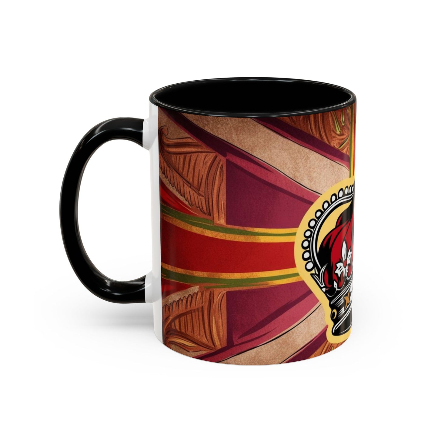 Crown Accent Coffee Mug: Royal Decor, Gift for Coffee Lovers, Unique Mug for Home, Office, Birthdays, Special Occasions, Artful Design