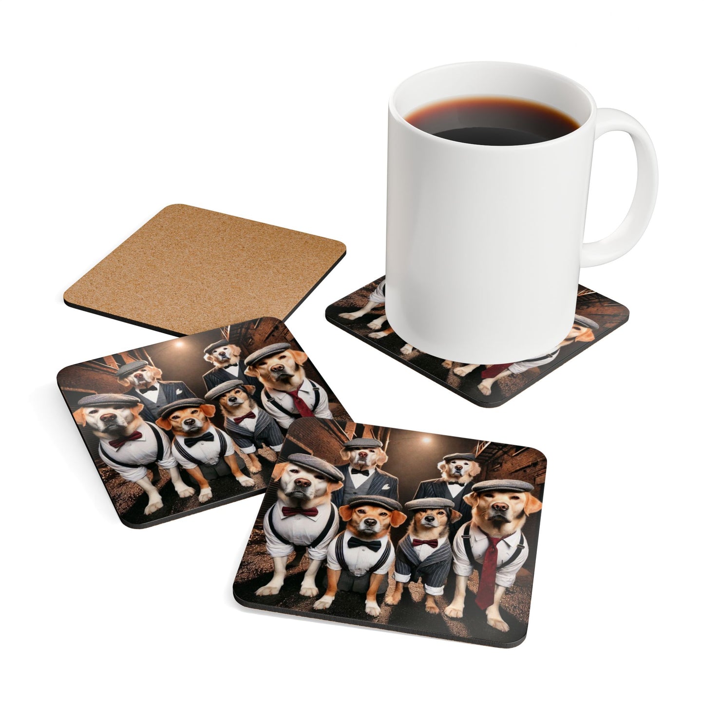 Paw-sitively Classy Dog Coaster Set - Perfect for Pet Lovers & Home Decor