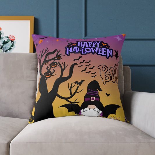 Halloween-themed Square Pillow, Cozy Decor, Spooky Home Accessory, Fall Celebration, October Holiday Gift, Witchy Cushion