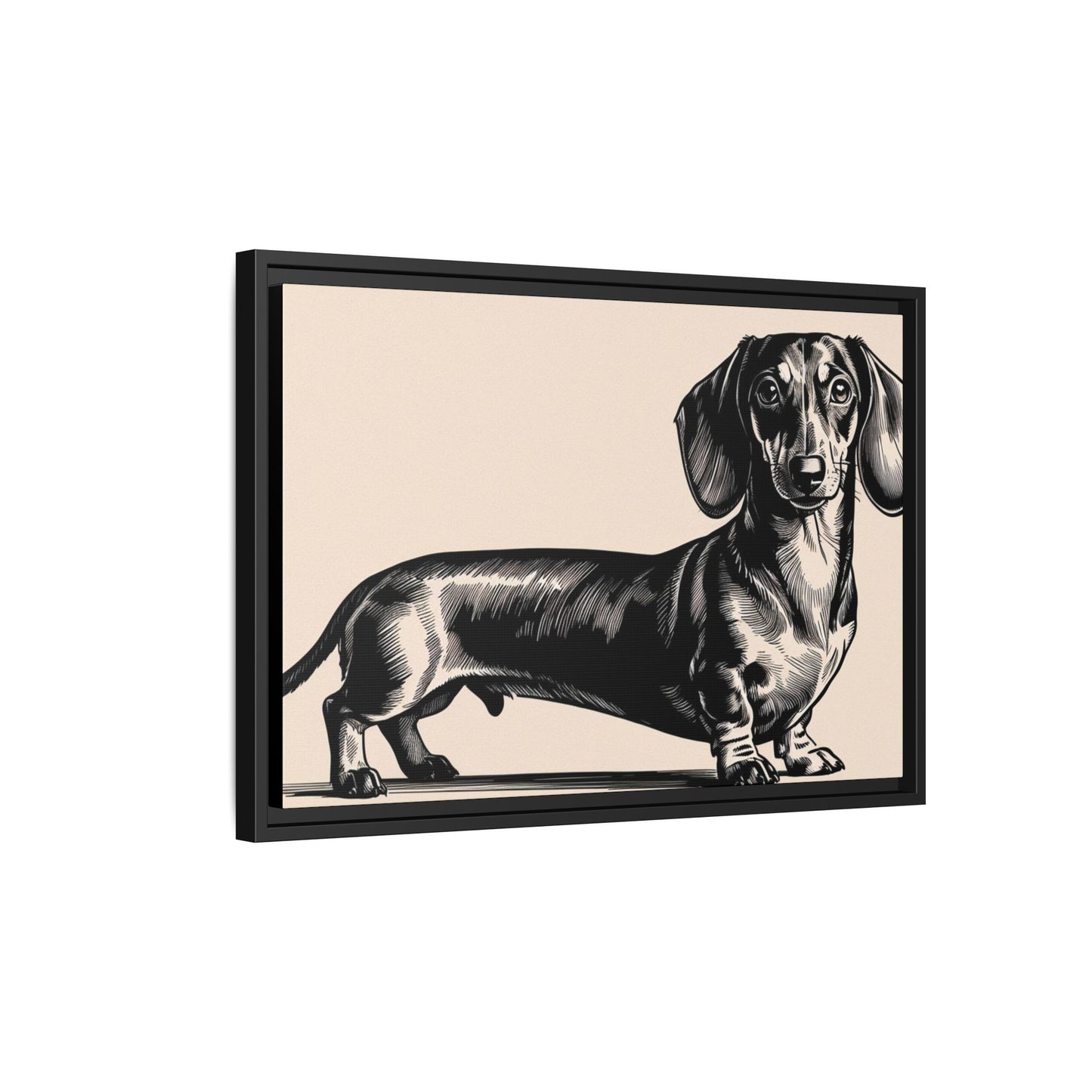 Dachshund Art Print - Charming Framed Canvas Decor for Dog Lovers