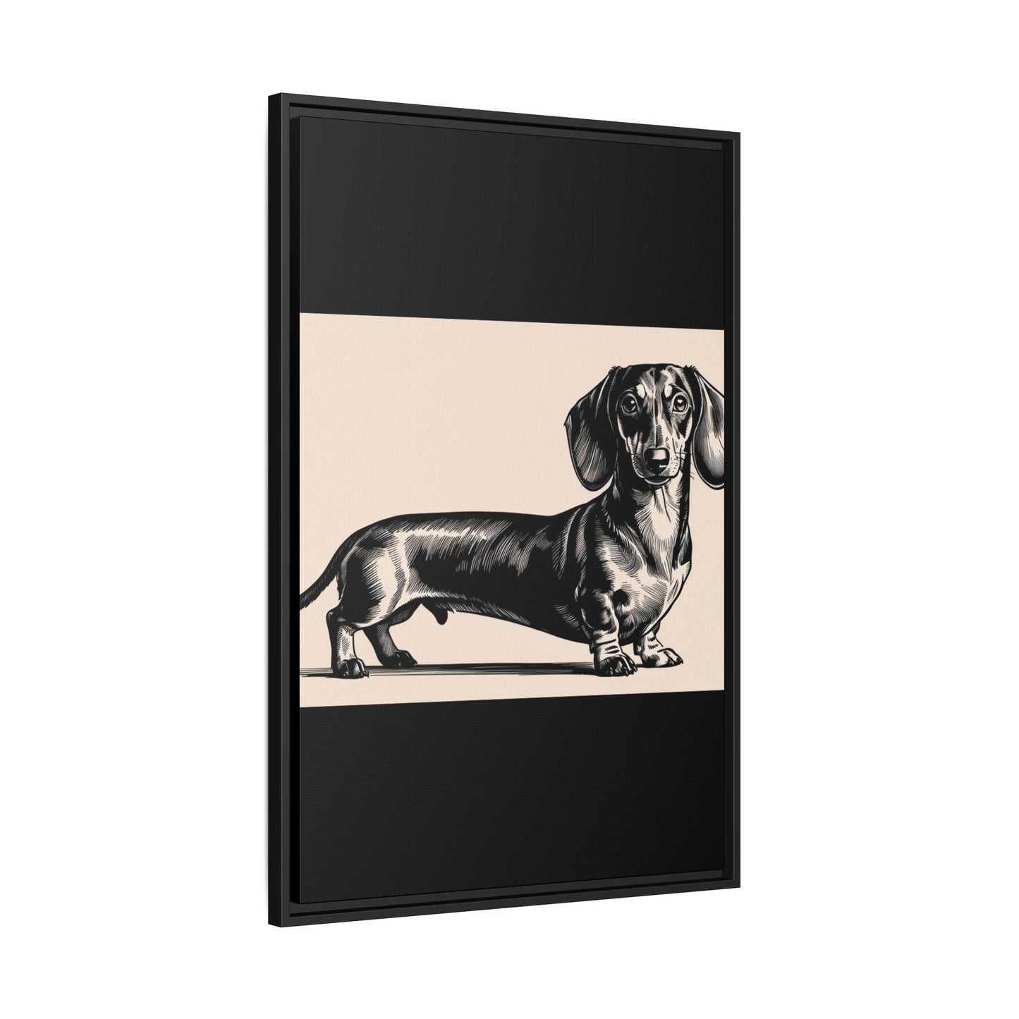 Dachshund Art Print - Charming Framed Canvas Decor for Dog Lovers