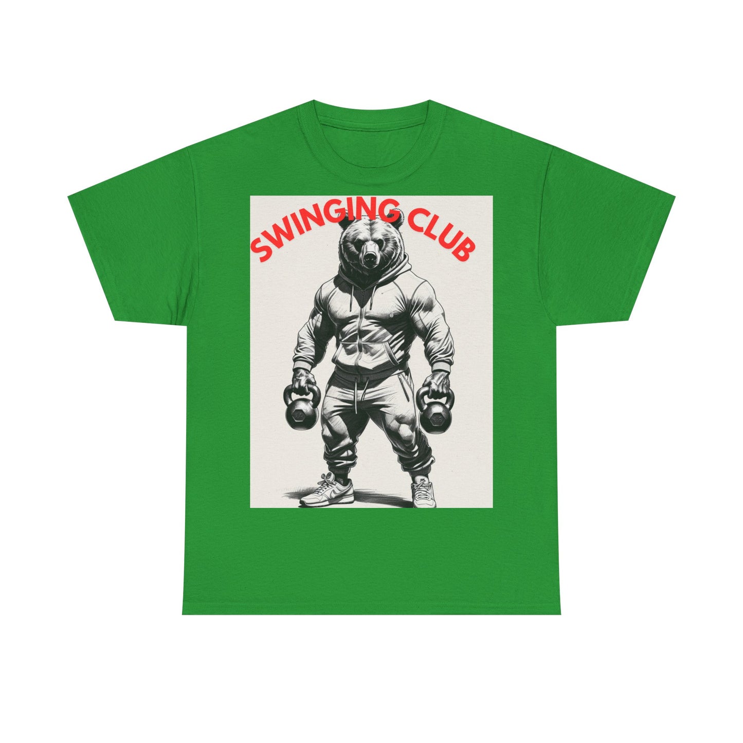 Unisex Heavy Cotton Tee - Swinging Club Graphic Tee, Fitness Apparel, Gym Shirt, Sporty Casual Wear, Gift for Gym Lovers