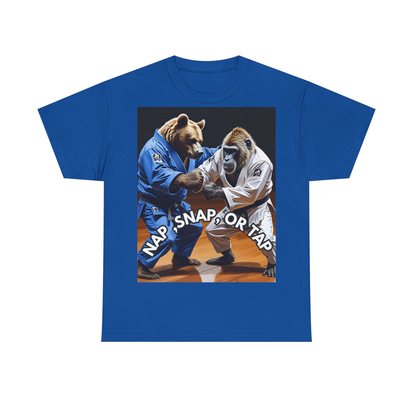 Playful Bear Jiu-Jitsu Tee, Unisex Cotton T-Shirt, Funny Martial Arts Shirt, Bear Grappling Tee, Casual Workout Apparel