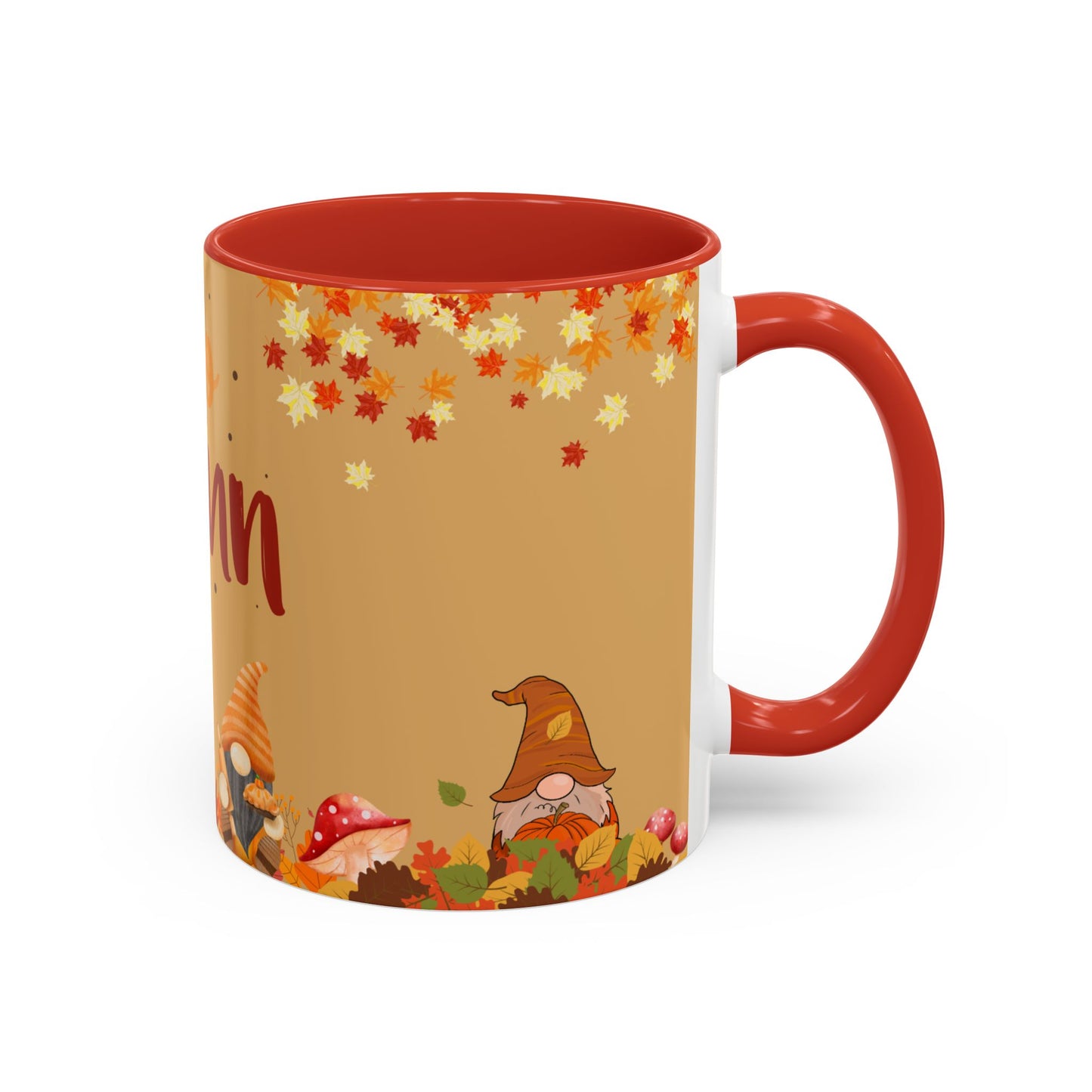Autumn Accent Coffee Mug - Fall Decor, Seasonal Gift, Thanksgiving, Cozy Hot Beverage Cup, Autumn Vibes
