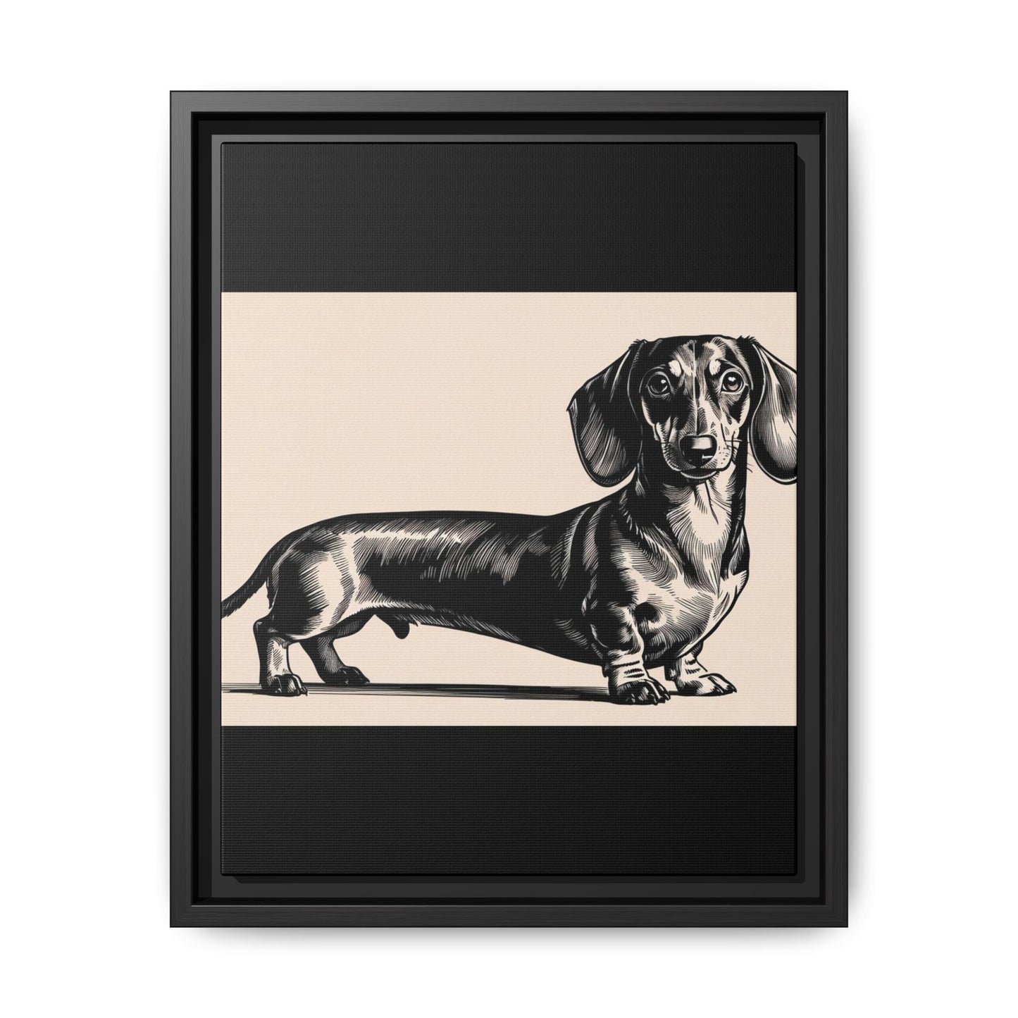Dachshund Art Print - Charming Framed Canvas Decor for Dog Lovers