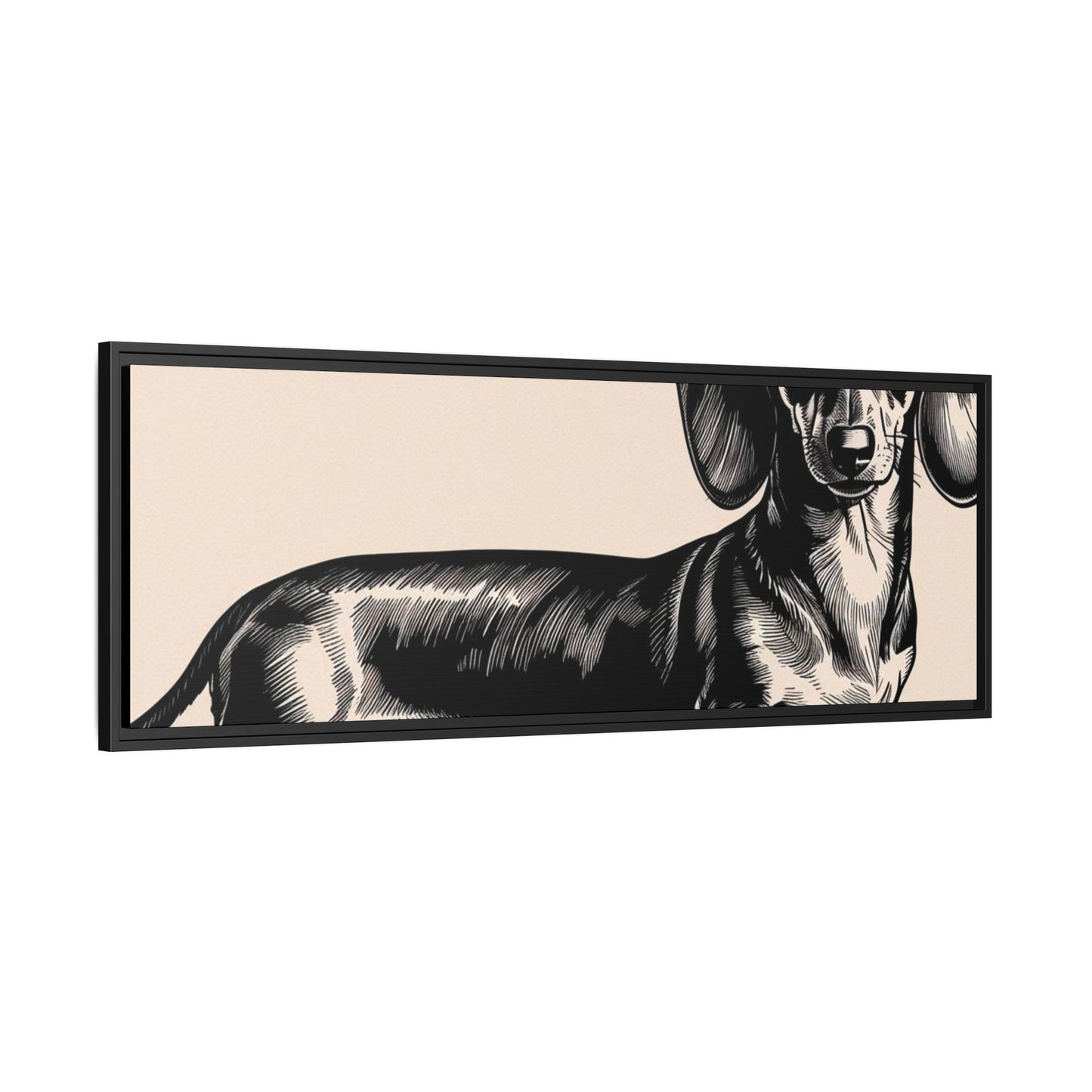 Dachshund Art Print - Charming Framed Canvas Decor for Dog Lovers