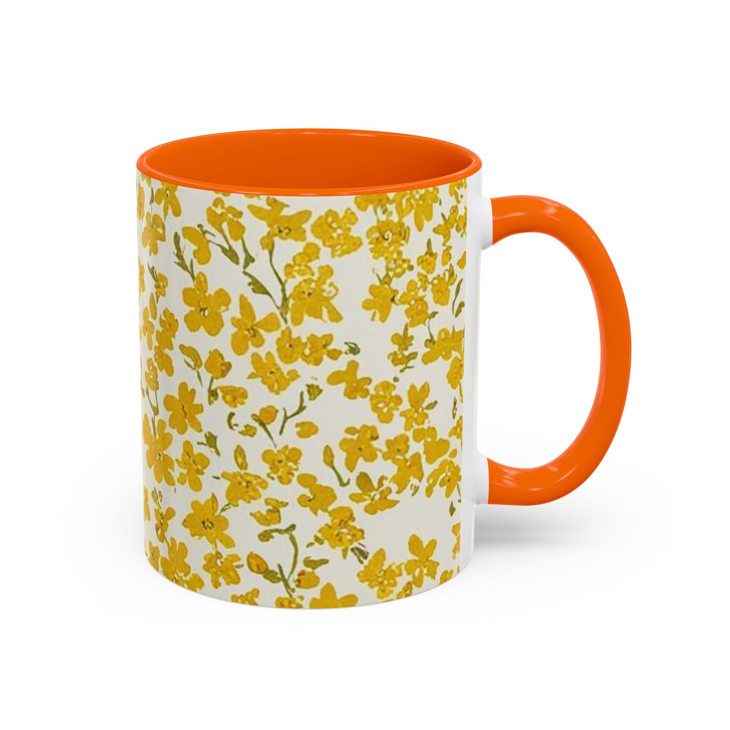 Floral Accent Coffee Mug - 11 & 15oz - Perfect for Spring Mornings