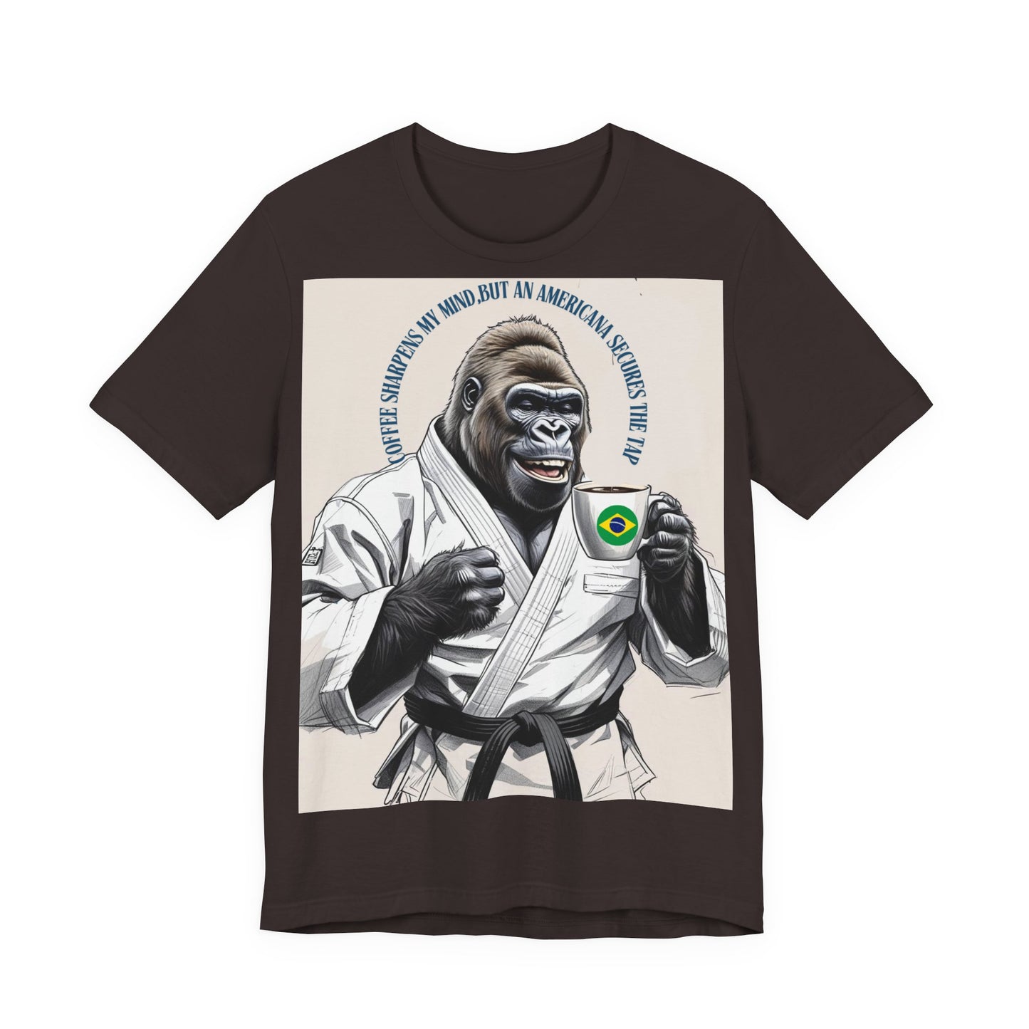 Gorilla Karate Tee, Fun Unisex Short Sleeve Shirt, Jiu-Jitsu Gift, Animal Lover Apparel, Martial Arts Fan Tee
