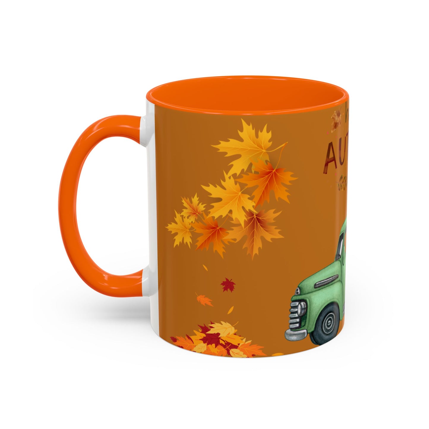 Autumn-Themed Coffee Mug, Cozy Fall Ceramic Mug, Colorful Harvest Cup, Seasonal Drinkware, Thanksgiving Gift