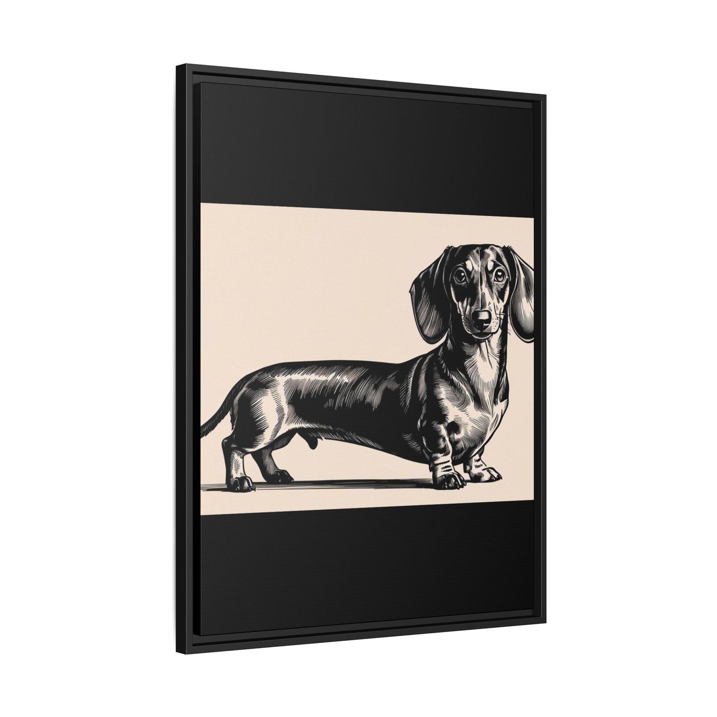 Dachshund Art Print - Charming Framed Canvas Decor for Dog Lovers