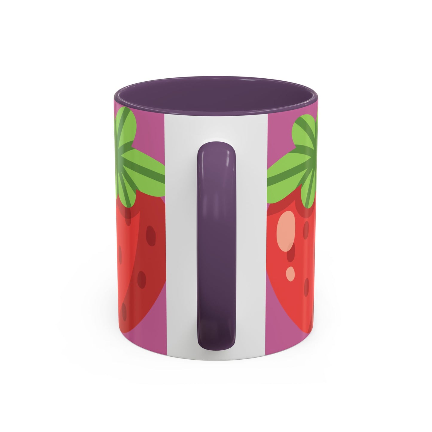 Playful Strawberry Accent Coffee Mug - Cute Kitchenware for Fruit Lovers