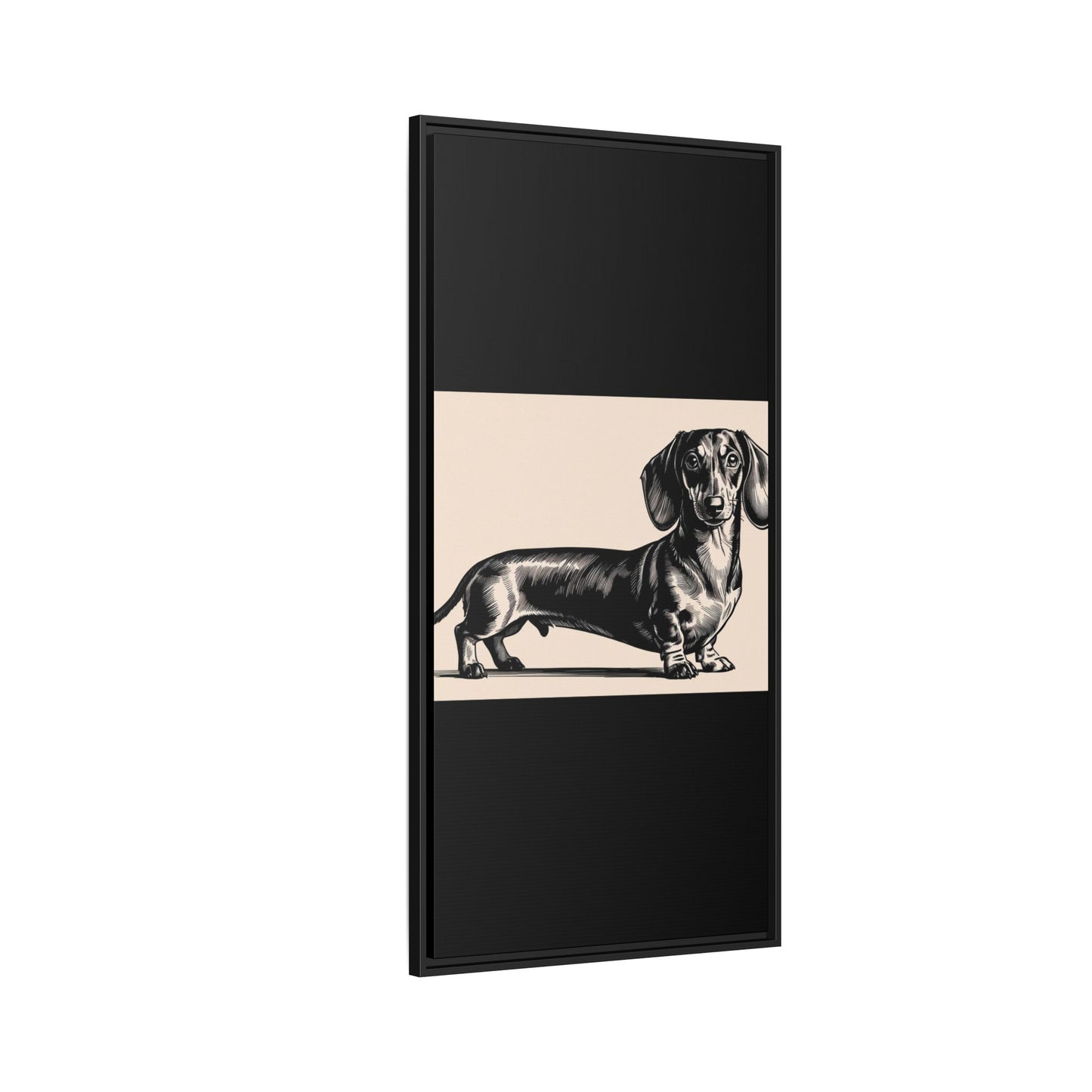 Dachshund Art Print - Charming Framed Canvas Decor for Dog Lovers