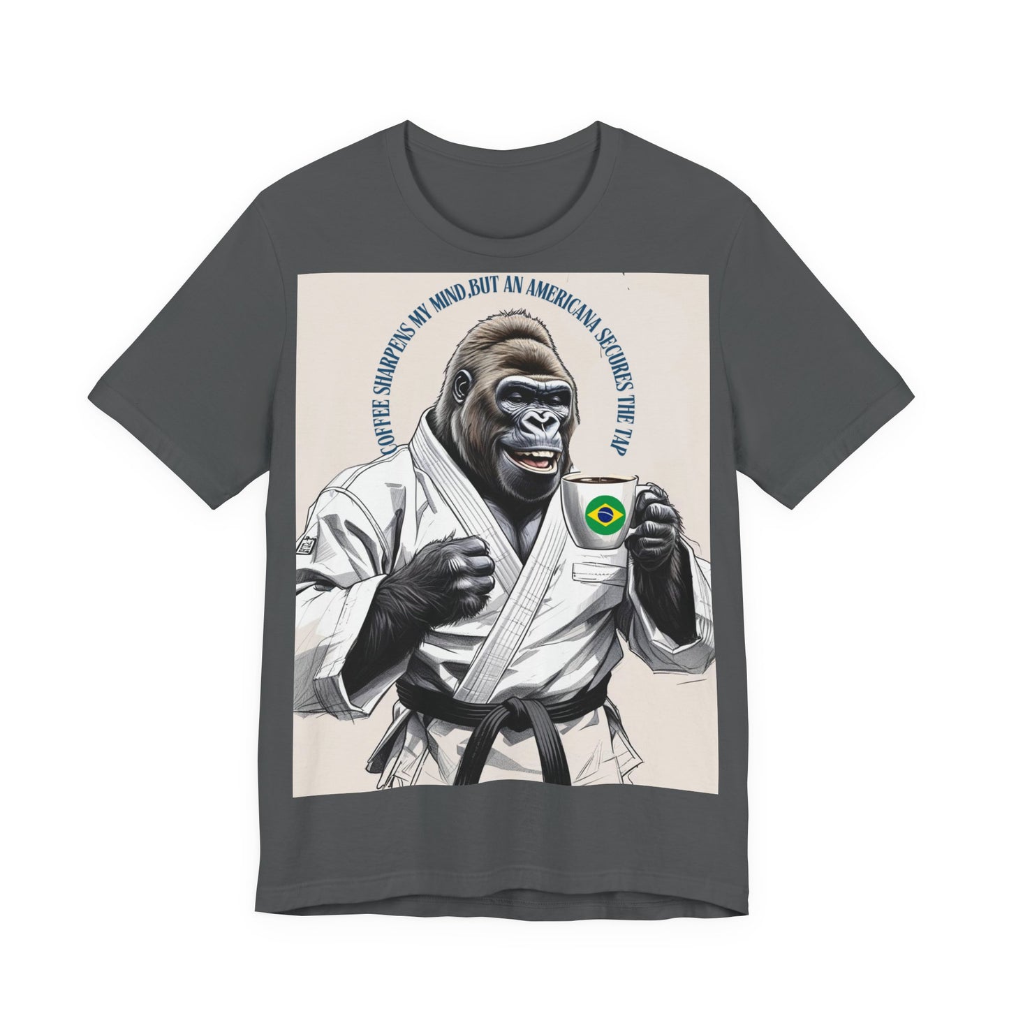 Gorilla Karate Tee, Fun Unisex Short Sleeve Shirt, Jiu-Jitsu Gift, Animal Lover Apparel, Martial Arts Fan Tee