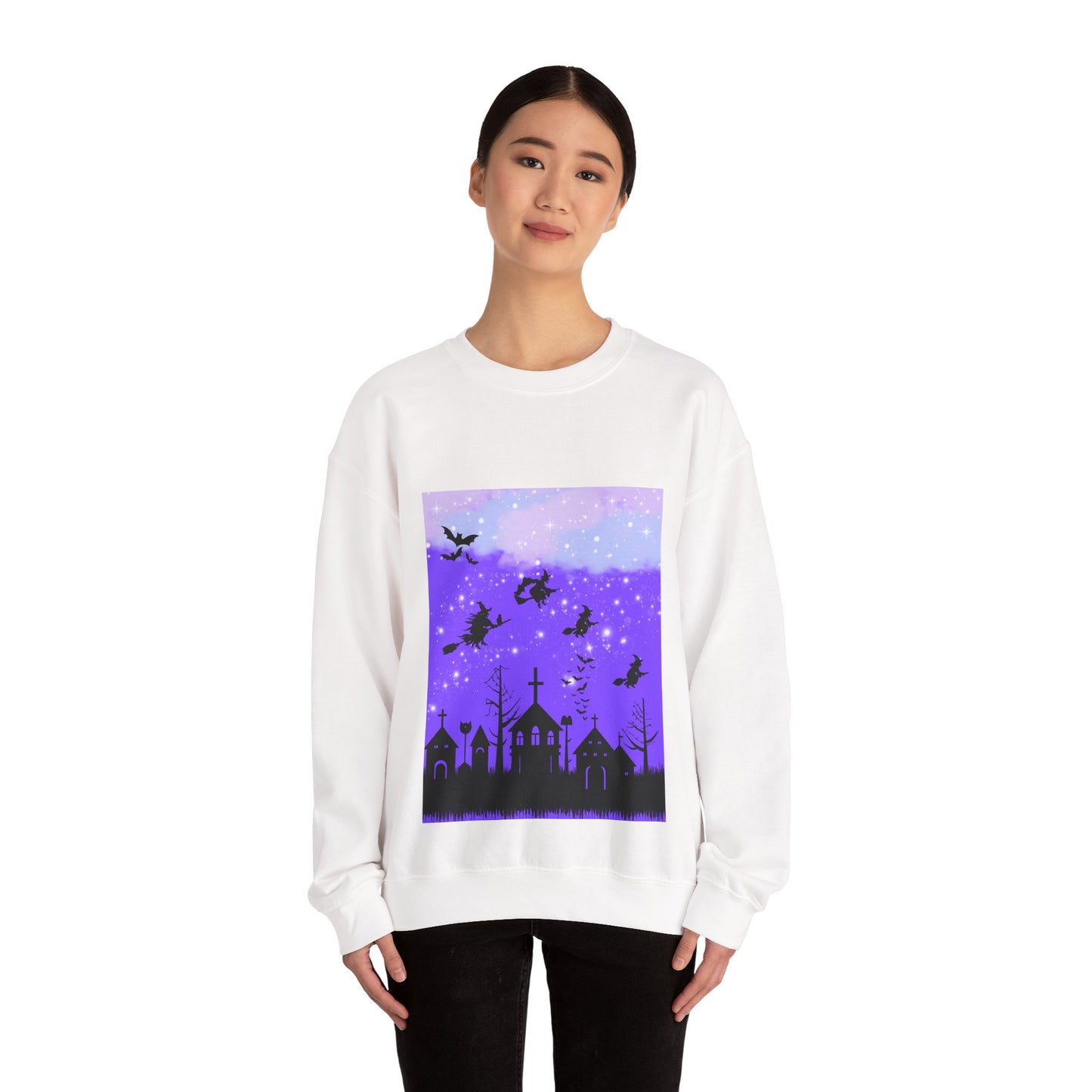 Mystical Nightscape Crewneck Sweatshirt, Cozy Fashion, Trendy Apparel, Gift for Nature Lovers, Halloween Sweatshirt, Comfortable [...]
