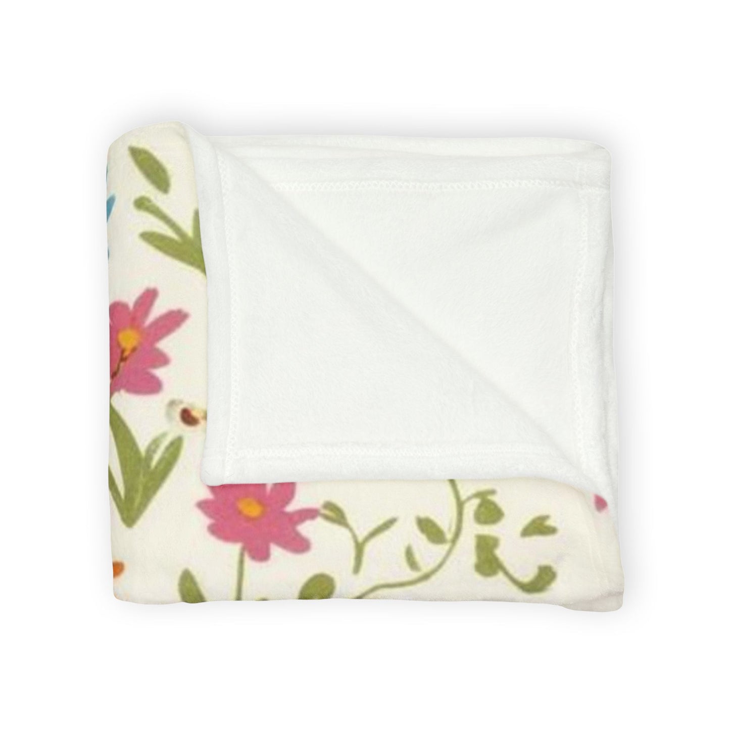 Bright Floral Soft Polyester Blanket - Perfect for Cozying Up & Home Decor