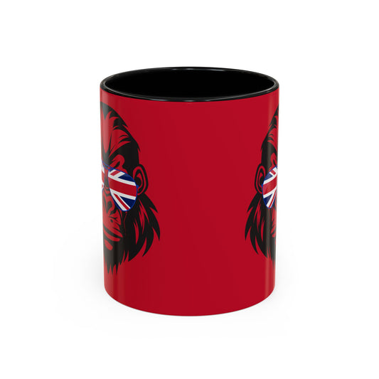 British Gorilla Accent Coffee Mug - Bold Coffee Cup for Animal Lovers, Unique Gift, Fun Kitchen Decor, Perfect for Birthdays, Holidays