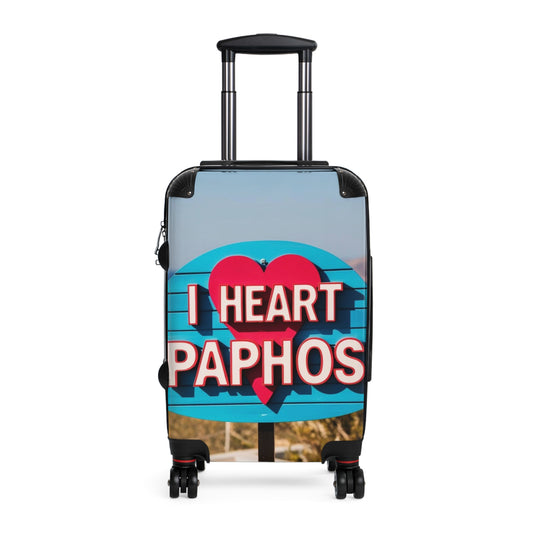 I Heart Paphos Suitcase – Stylish Travel Luggage for Adventure Lovers