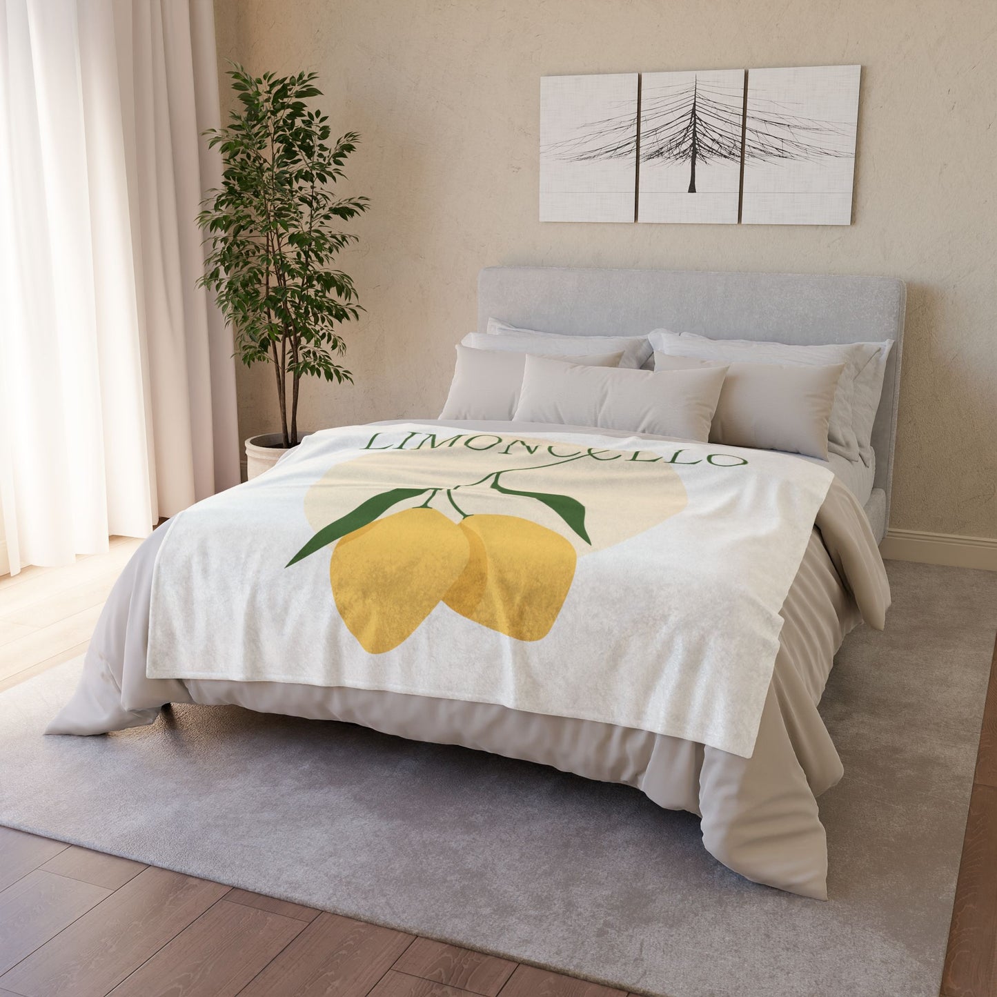 Limoncello Soft Polyester Blanket – Cozy Lemon-Themed Throw for Home Decor and Gifts