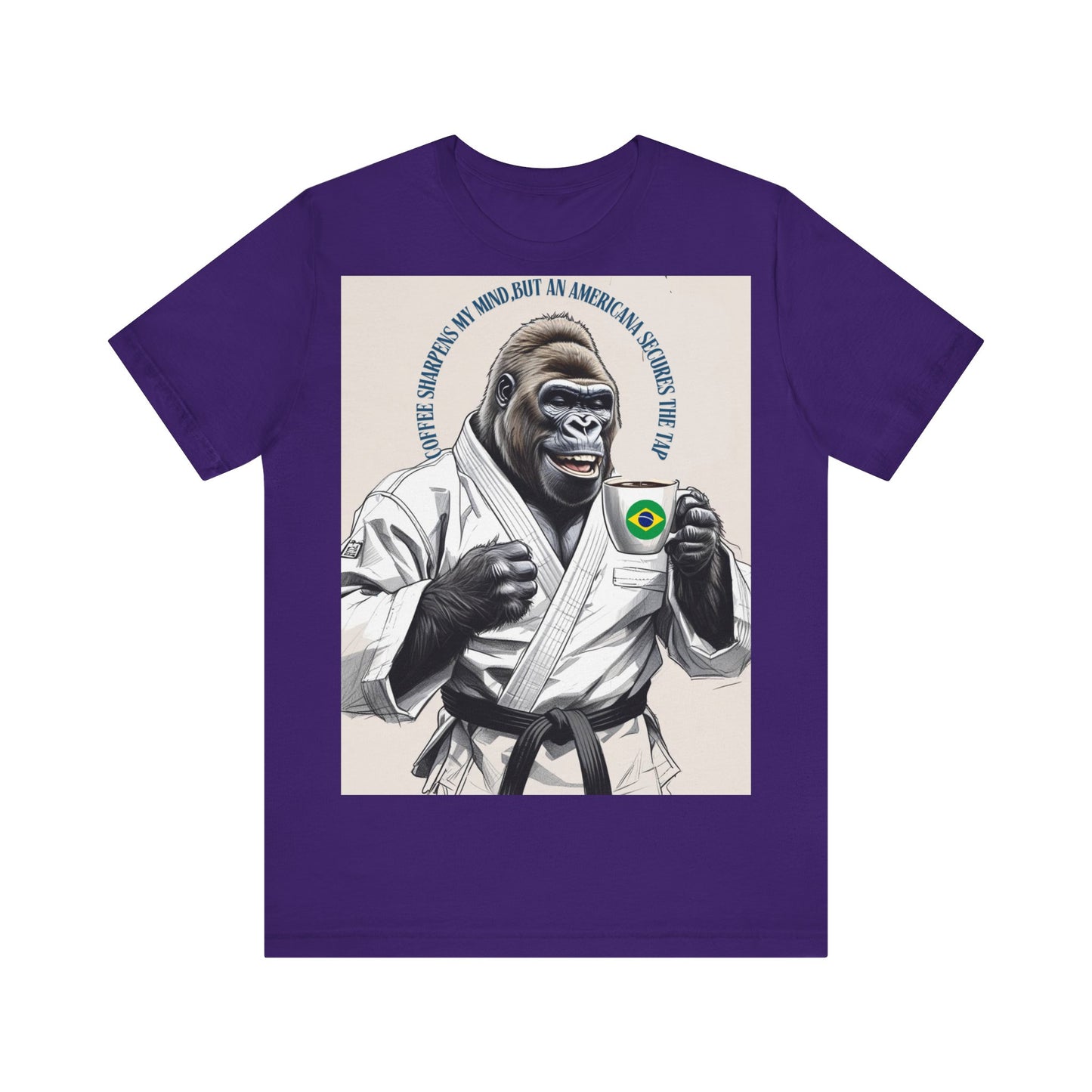 Gorilla Karate Tee, Fun Unisex Short Sleeve Shirt, Jiu-Jitsu Gift, Animal Lover Apparel, Martial Arts Fan Tee
