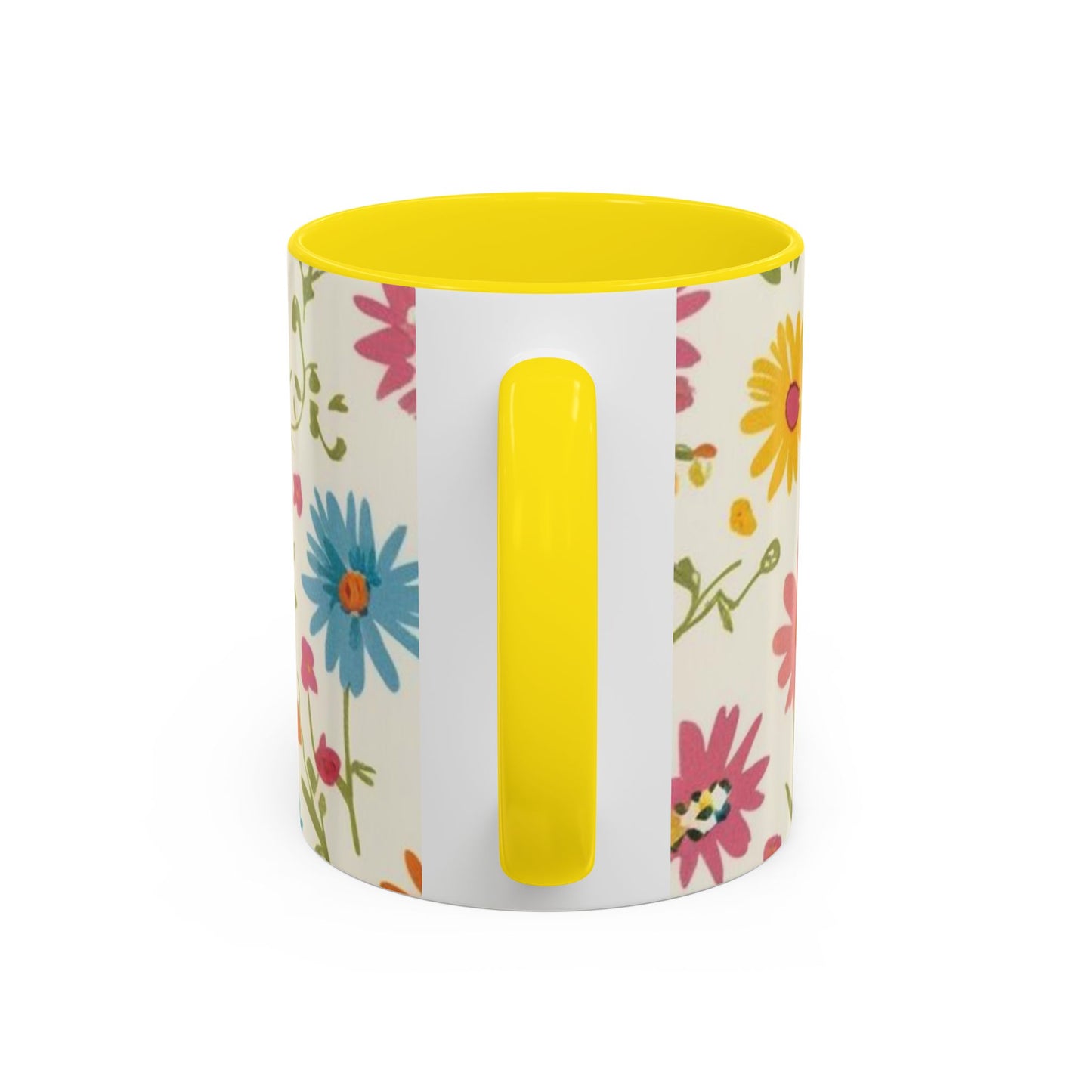 Floral Accent Coffee Mug – Vibrant Flower Design for Everyday Joy