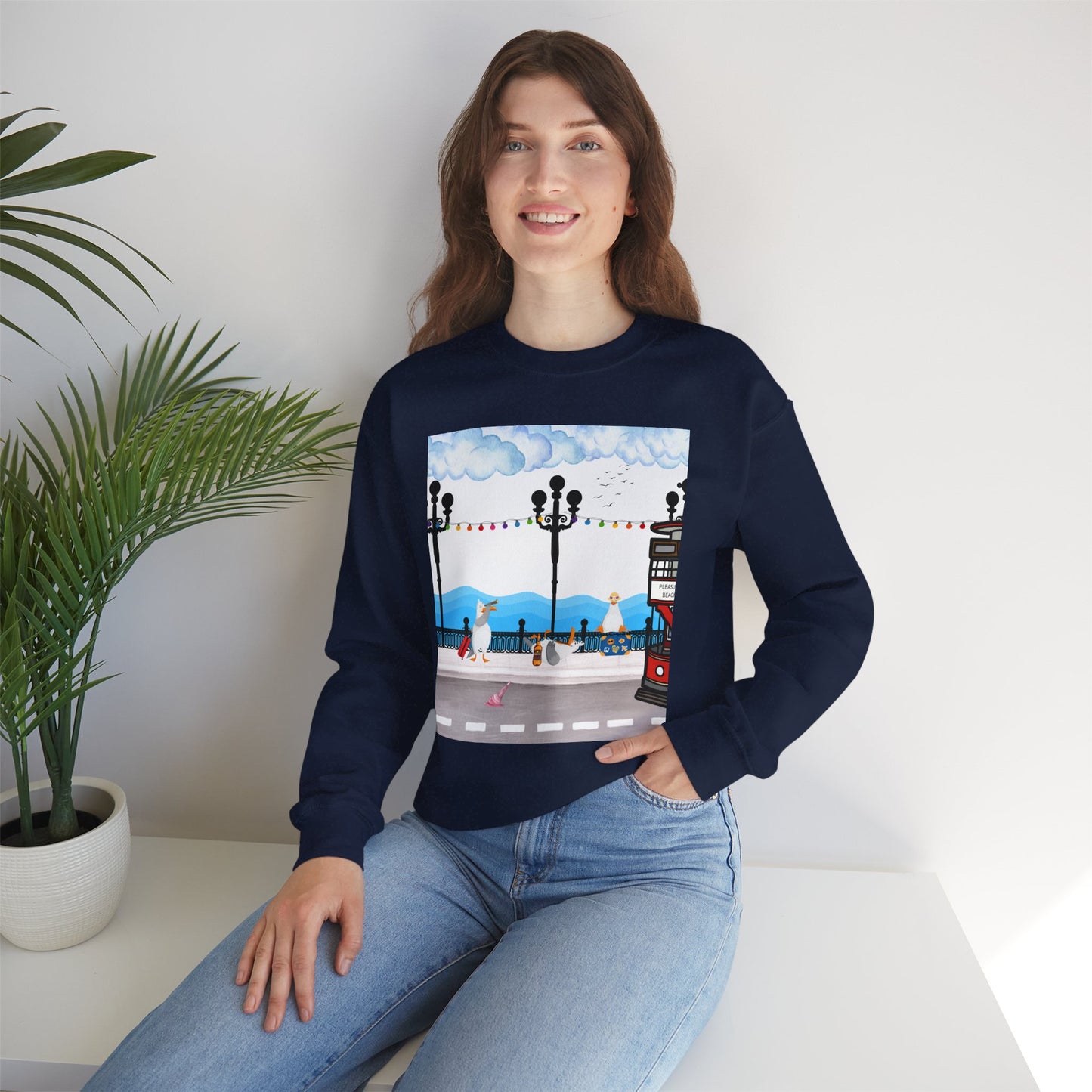 Cozy Urban Scene Sweatshirt – Perfect for Casual Outings, Gift for Friends, Comfortable Layering, Travel Style