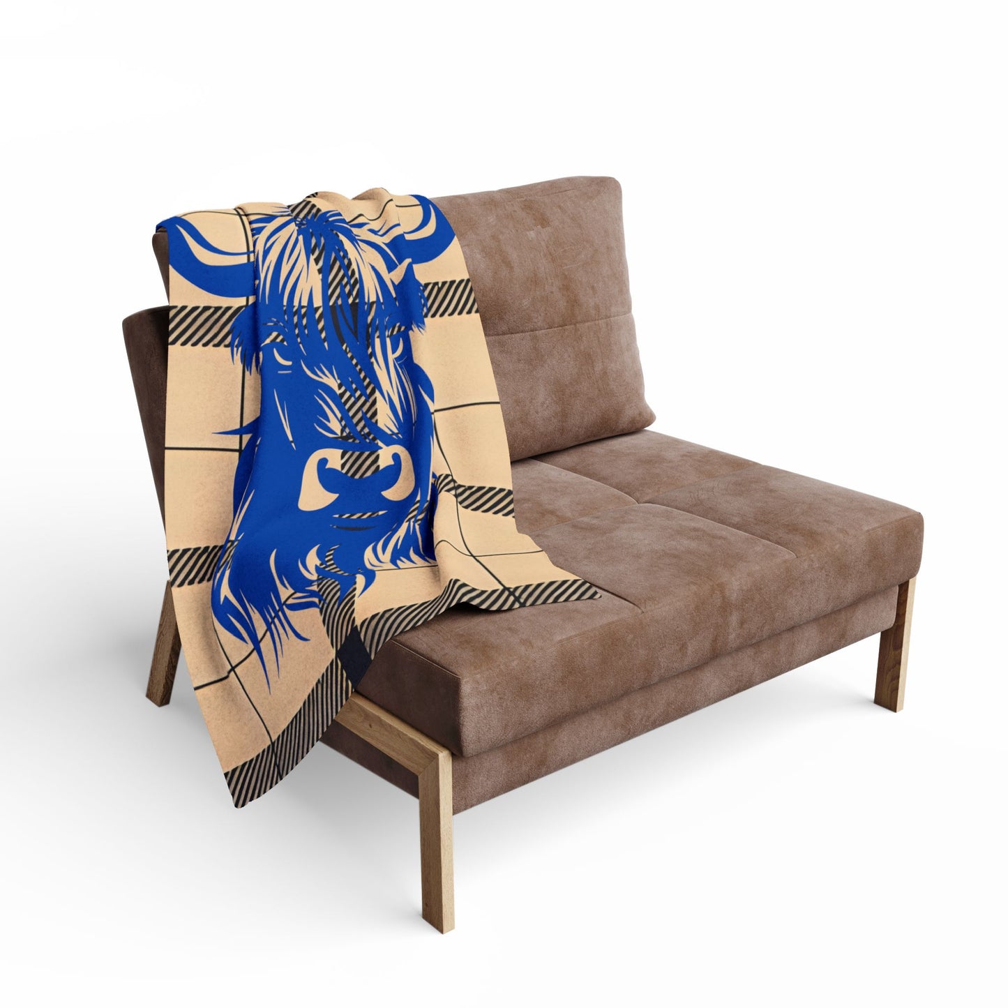 Cozy Highland Cow Fleece Blanket - Warm Blanket, Home Decor, Gift for Cow Lovers, Plaid Throw Blanket, Winter Essentials