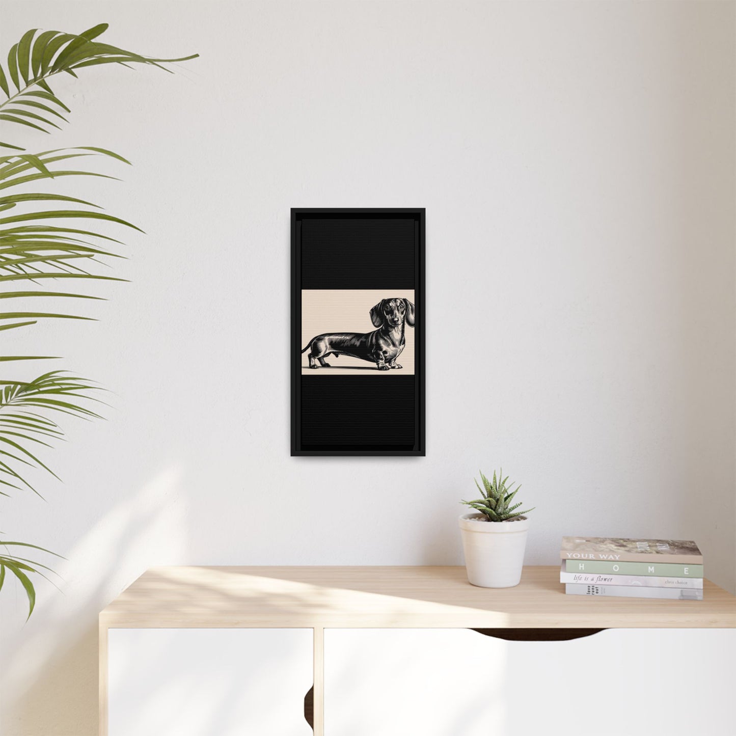 Dachshund Art Print - Charming Framed Canvas Decor for Dog Lovers