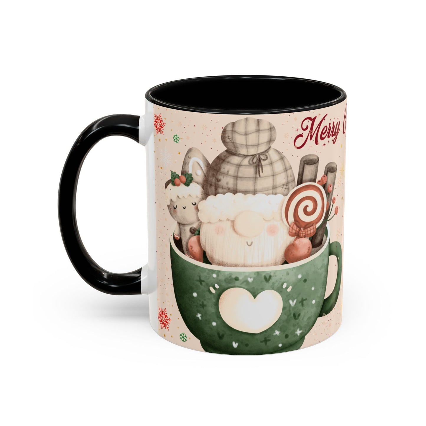 Festive Coffee Mug - Merry Christmas Design, Holiday Gift, Winter Decor, Christmas Mug, Cozy Beverage Cup
