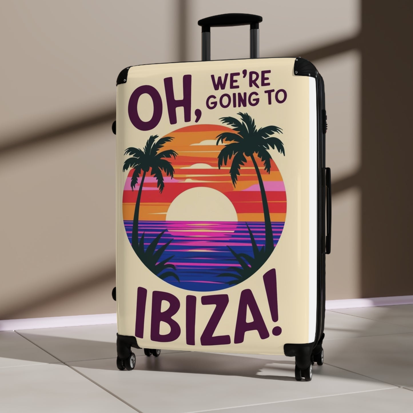 Colorful Ibiza Travel Suitcase - Perfect for Vacation and Adventure