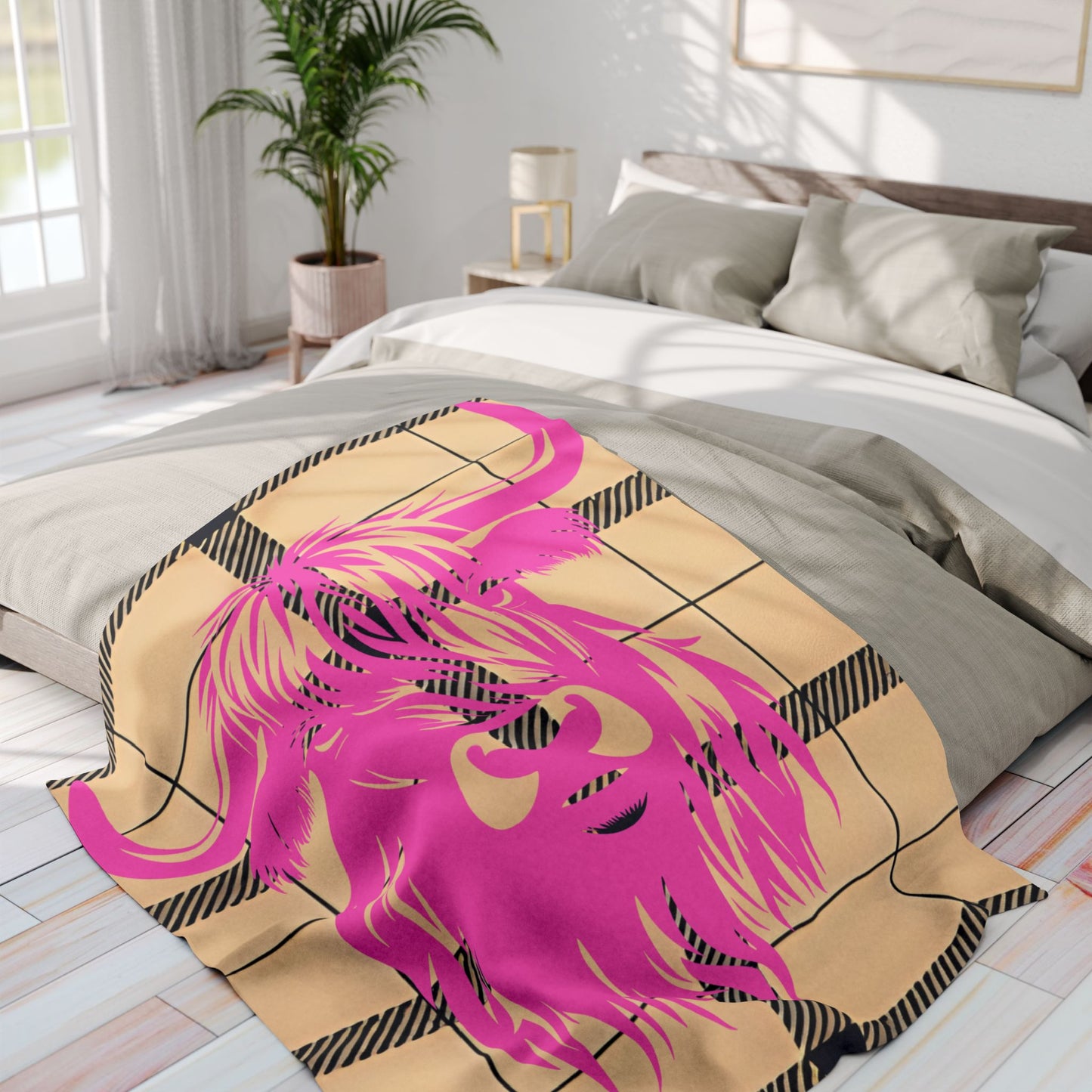 Cozy Highland Cattle Fleece Blanket | Warm Throw for Home Decor, Gift for Animal Lovers, Unique Present for Birthdays, Cozy Nights