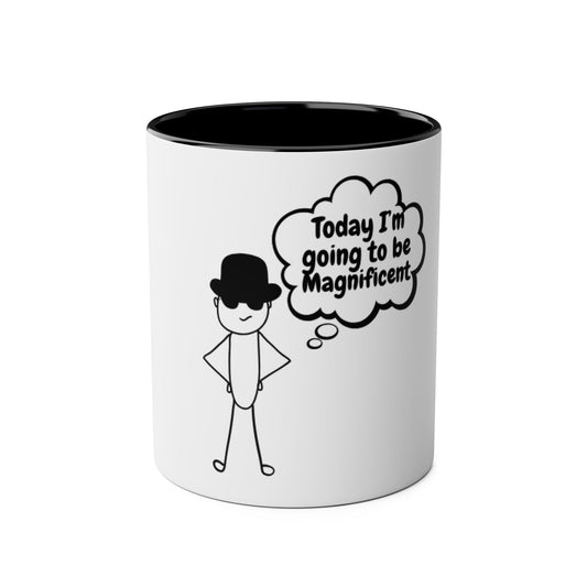 Motivational Two-Tone Coffee Mug, 11oz - Perfect for Daily Inspiration, Office Gift, Teacher Appreciation, Self-Care, Motivation