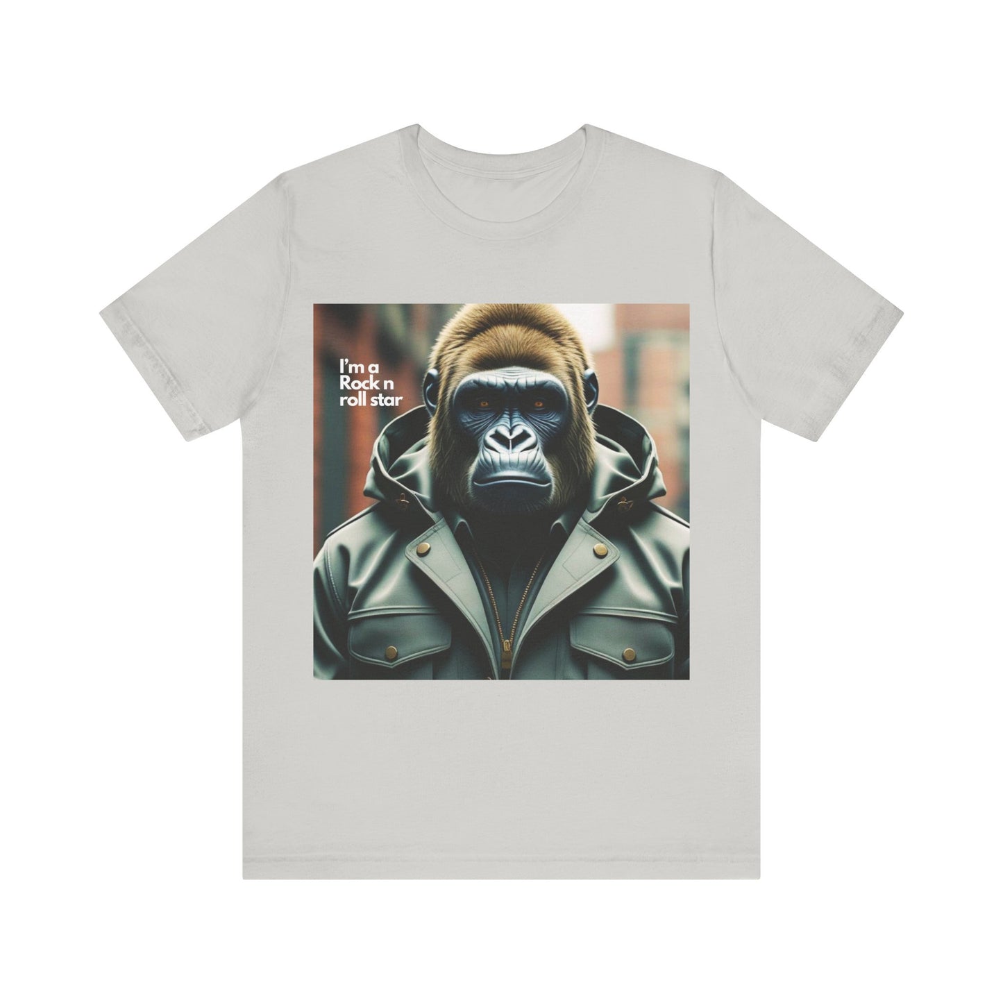 Rock 'n' Roll Gorilla Tee, Graphic T-Shirt for Music Lovers, Cool Casual Wear, Fun Gift for Concerts, Unique Style Statement