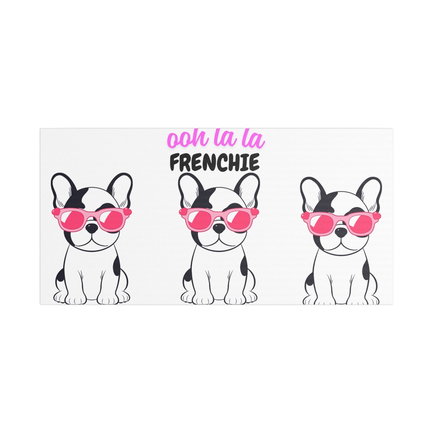 Funny Dog Canvas Wall Art, Dog Lover Decor, Pet Owner Gift, French Bulldog Wall Decor, Ooh La La Frenchie