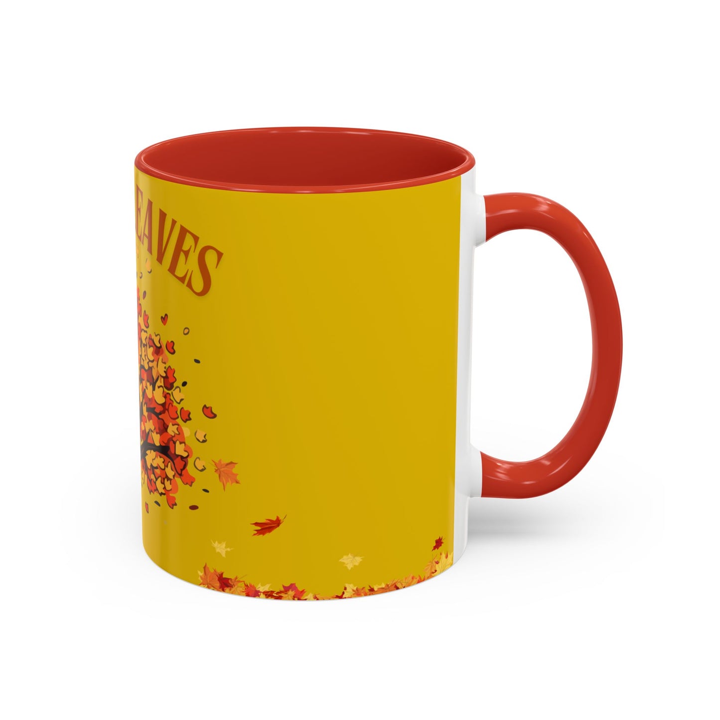 Autumn Leaves Coffee Mug, Fall Themed Ceramic Cup, Cozy Gift for Coffee Lovers, Thanksgiving Decor, Seasonal Drinkware