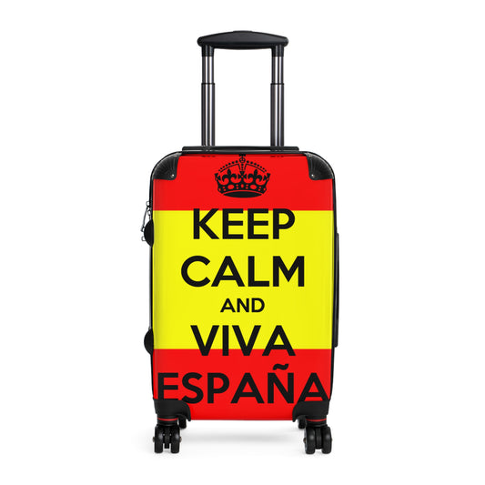 Keep Calm and Viva España Suitcase - Colorful Travel Luggage for Spanish Enthusiasts