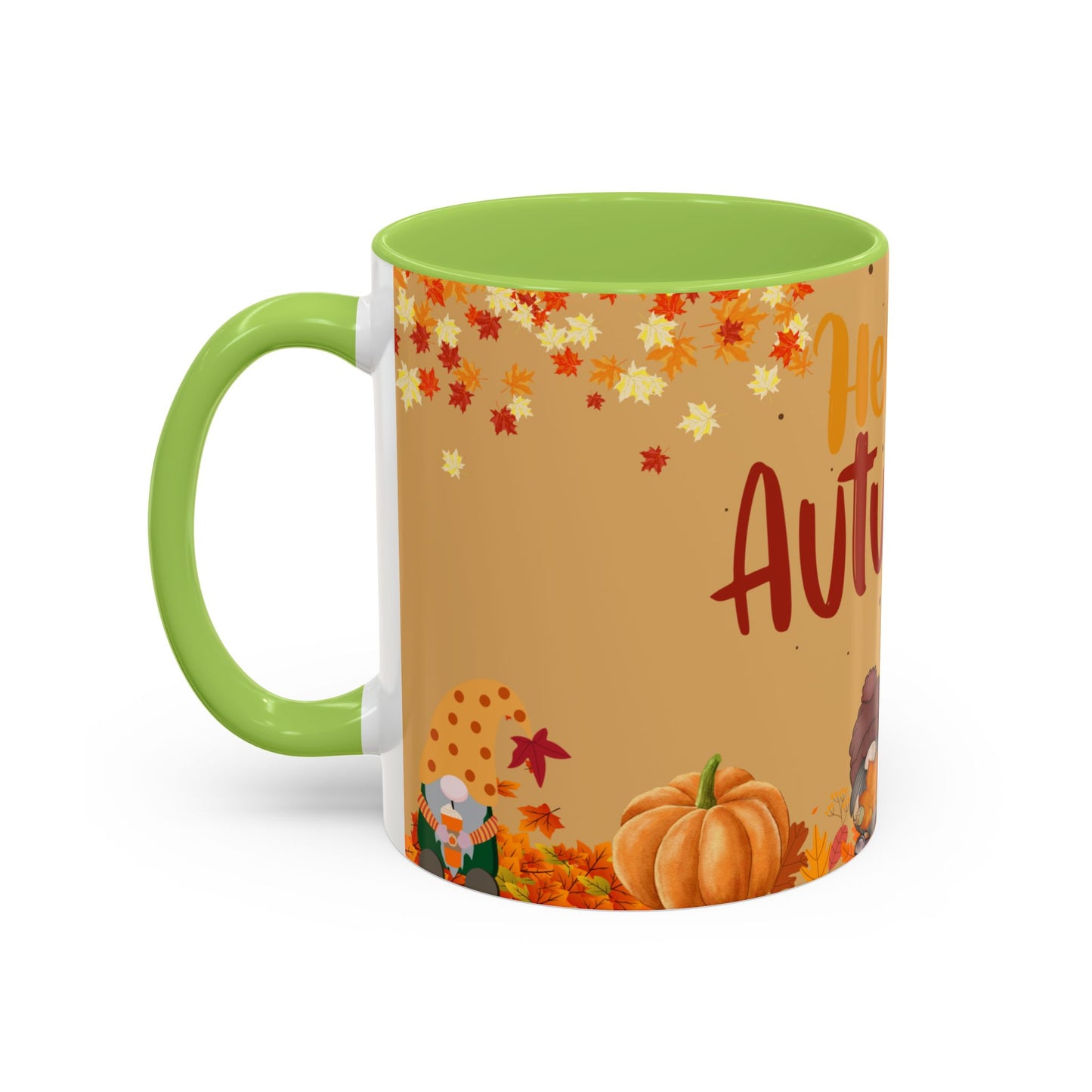 Autumn Accent Coffee Mug - Fall Decor, Seasonal Gift, Thanksgiving, Cozy Hot Beverage Cup, Autumn Vibes